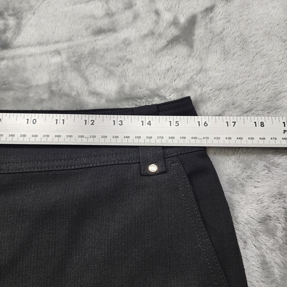 Club Monaco Pants Womens 8 Black Petrah Cropped Split Hem Stretch Preppy Office - Picture 9 of 13